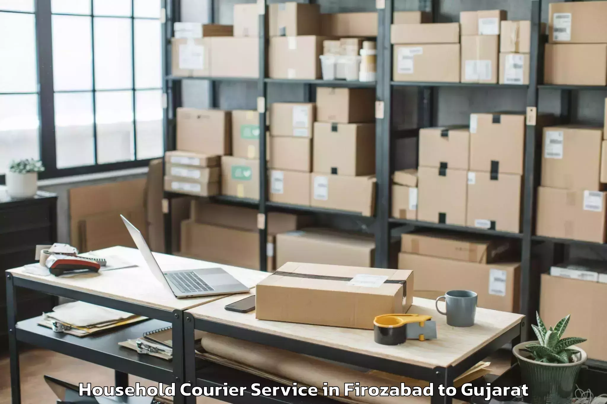 Firozabad to Dantiwada Household Courier